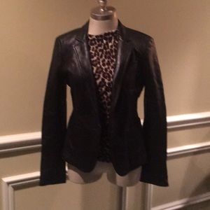 Italian lamb, leather,  sable colored blazer!